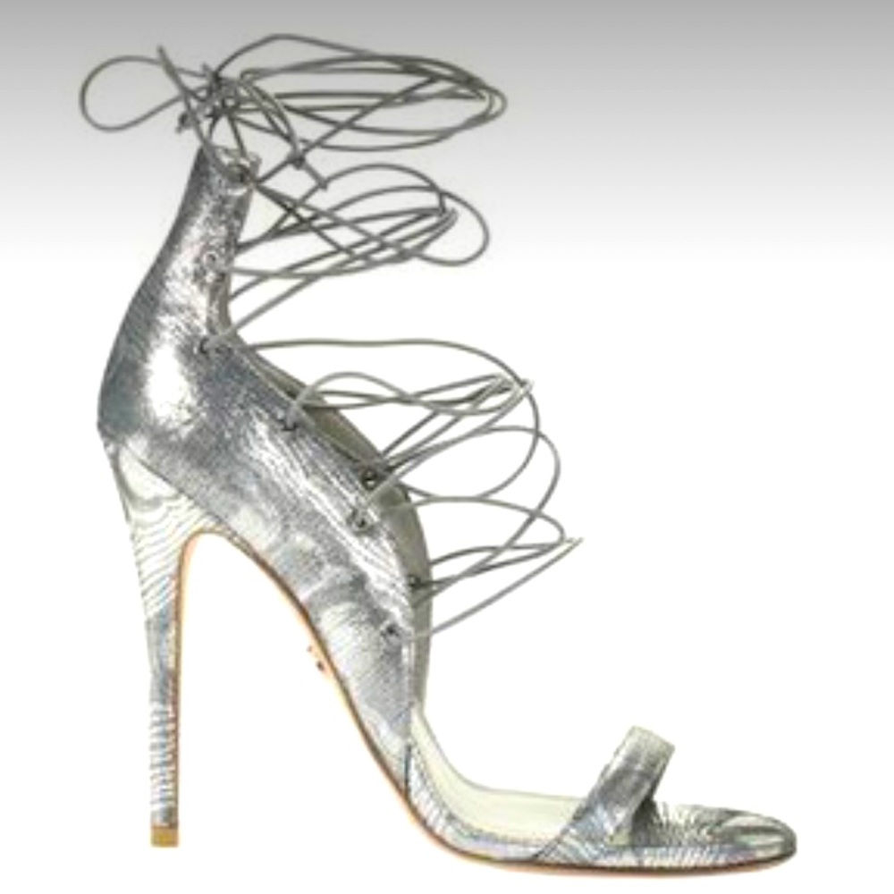 Monika Chiang silver heels
